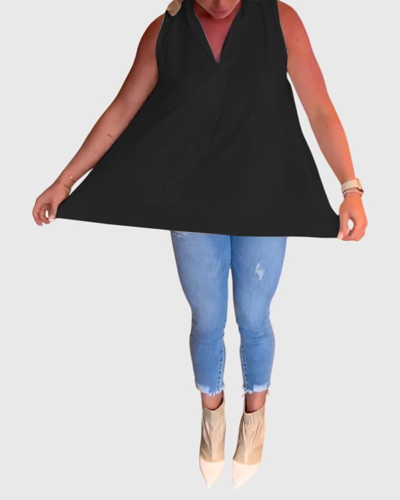 Maëlle | Haut Sans Manches — Noir / S 55-60kg