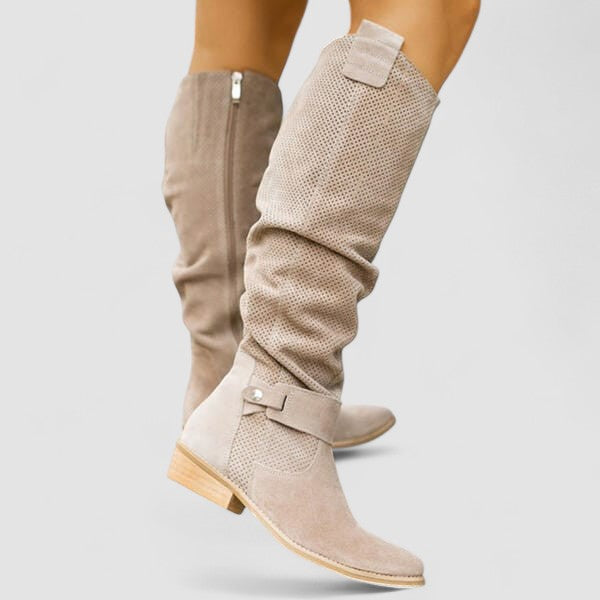 Élise | Bottes Western Orthopédiques — Beige / 6
