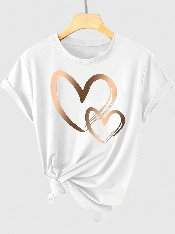 Clara | T Shirt Confortable à Manches Courtes — Blanc / S