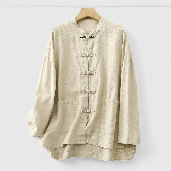 Clémence | Chemise Confortable — Beige / XS